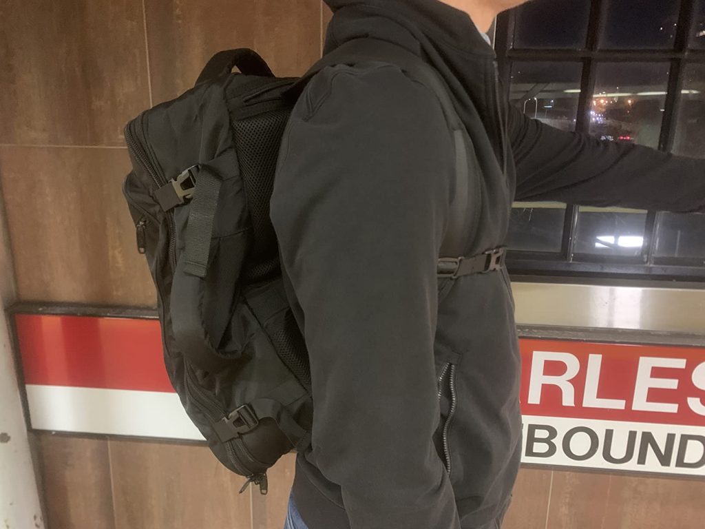 MATEIN Expandable Air Travel Backpack Review 4 carrying the matein backpack